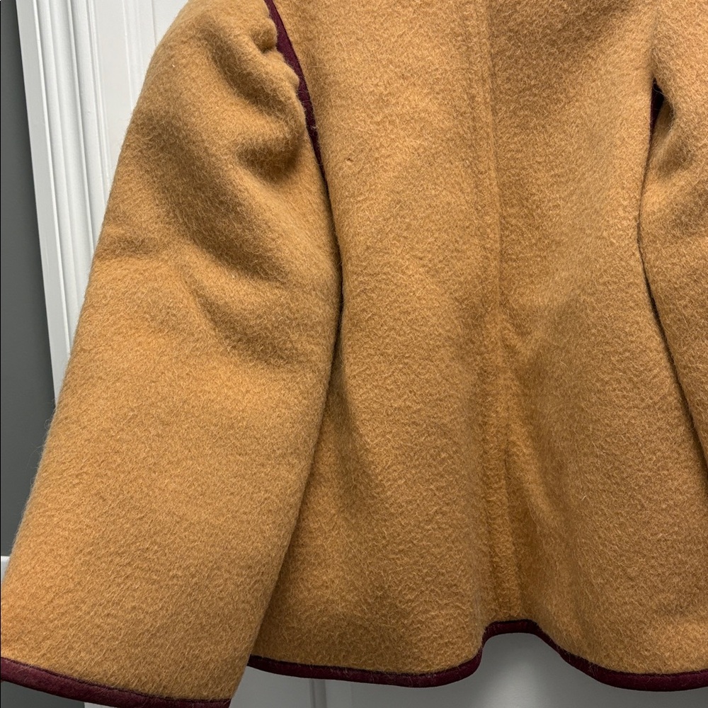 Vintage Lanvin Wool Pea Coat Made in France Size 42 8/10 Blazer Jacket 1970 - Picture 8 of 11